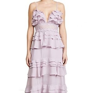True Decadence Dusty Lilac Ruffle Dress
